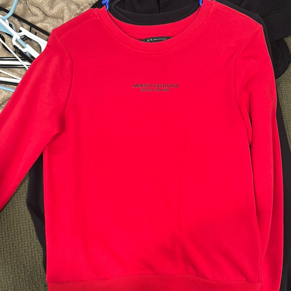 Armani Exchange Kids Red Sweatshirt